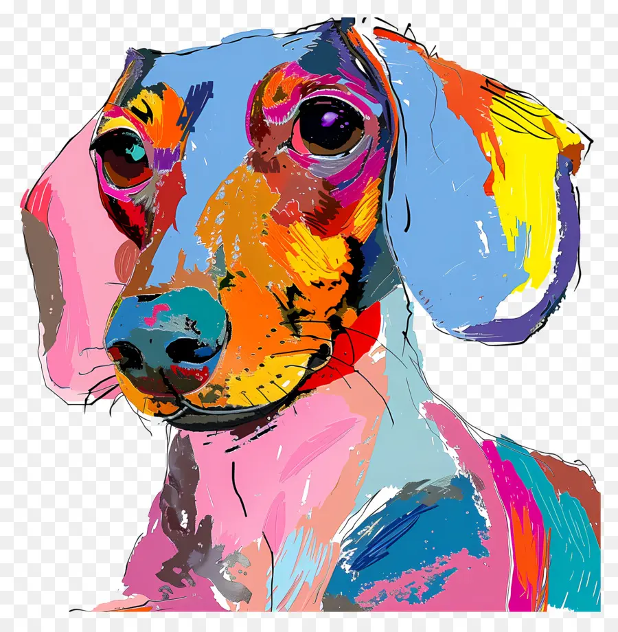 Chien，Coloré Chien PNG