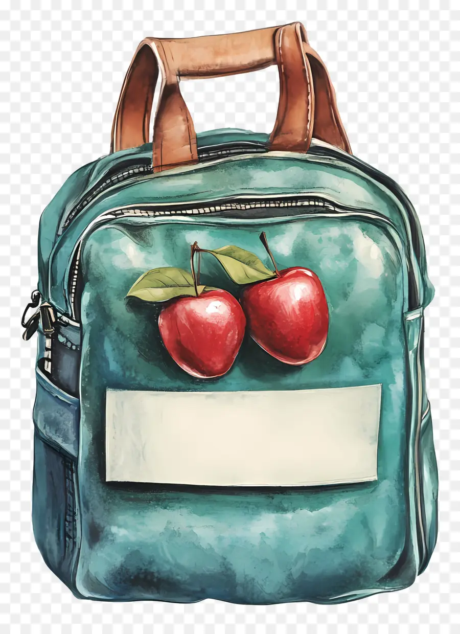 Retour à L'école，Sac à Dos Avec Des Pommes PNG