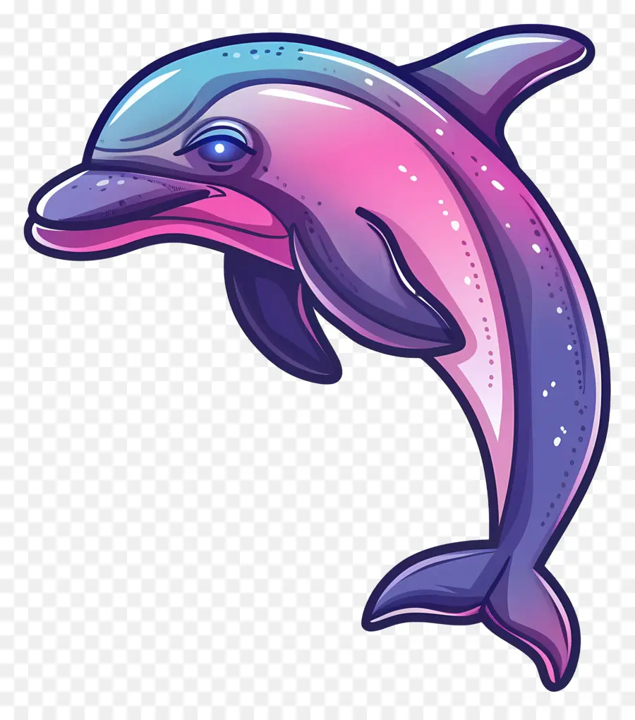 Dauphin De Dessin Animé，Dauphin Coloré PNG