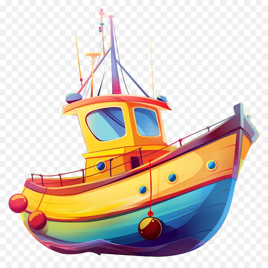 Bateau，Bateau Coloré PNG