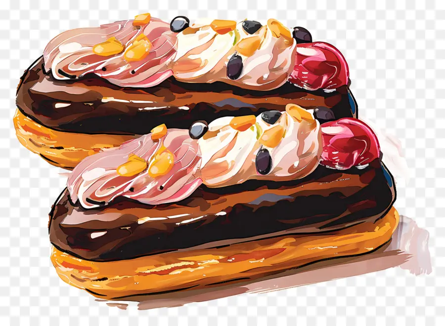 Les éclairs，Eclairs Au Chocolat PNG