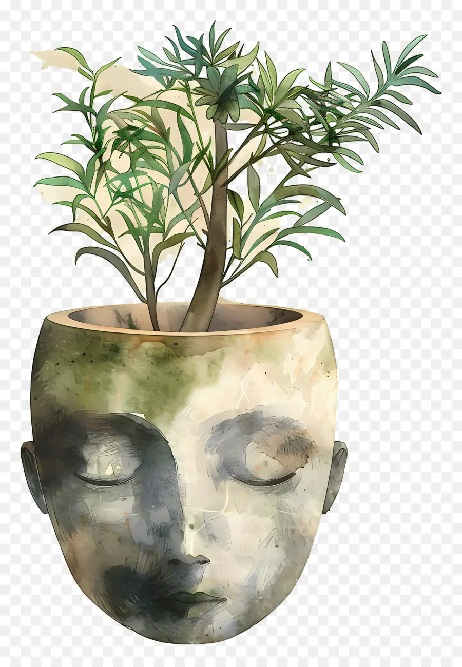 Planteur En Chef，Plante En Pot à Tête PNG