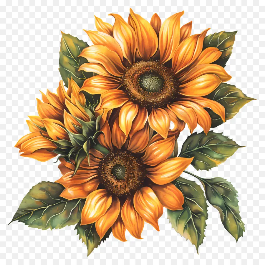 Bouquet De Tournesol，Tournesols PNG