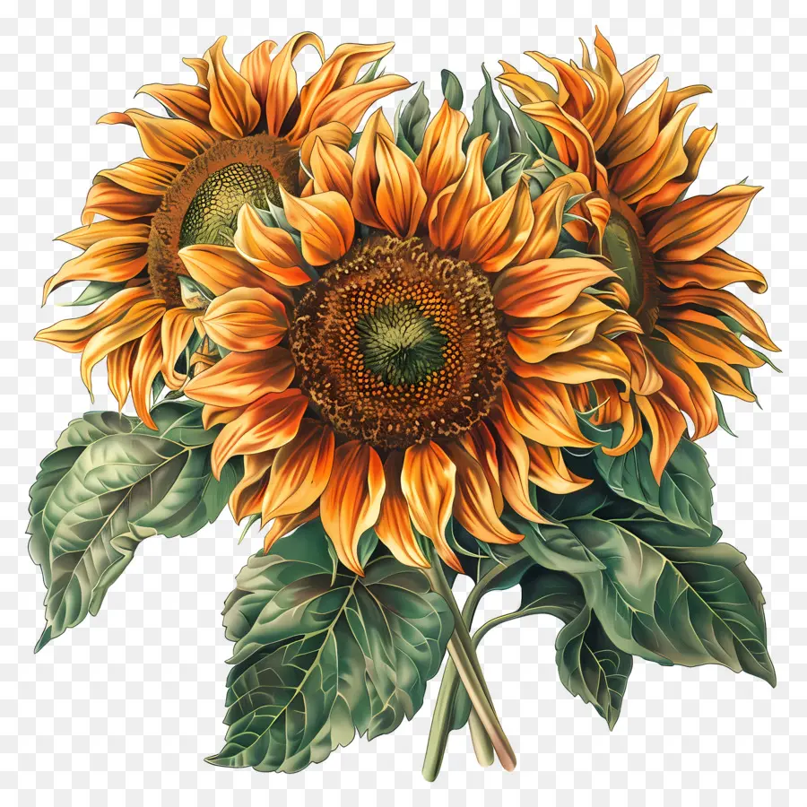 Bouquet De Tournesol，Tournesol PNG