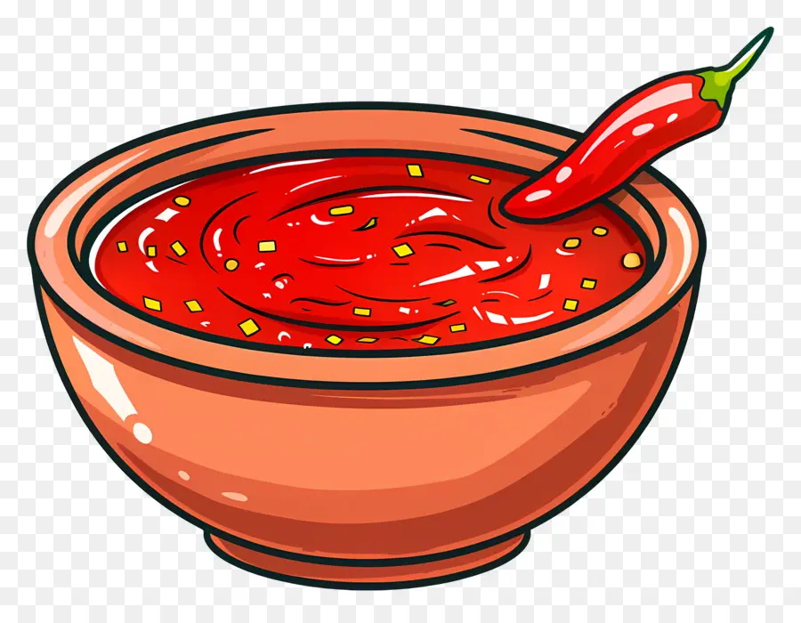 Sauce Chili，Salsa Rouge PNG