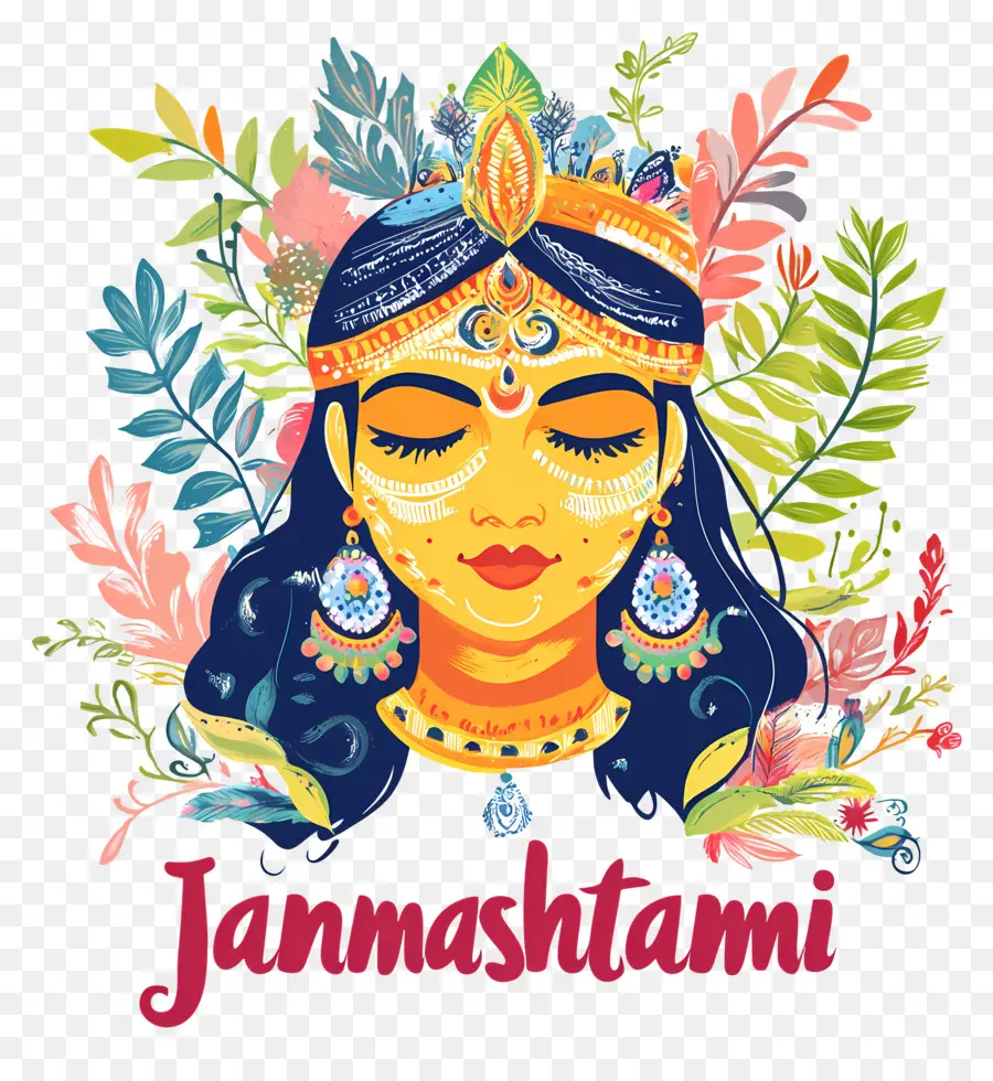 Janmashtami，Visage De Janmashtami PNG