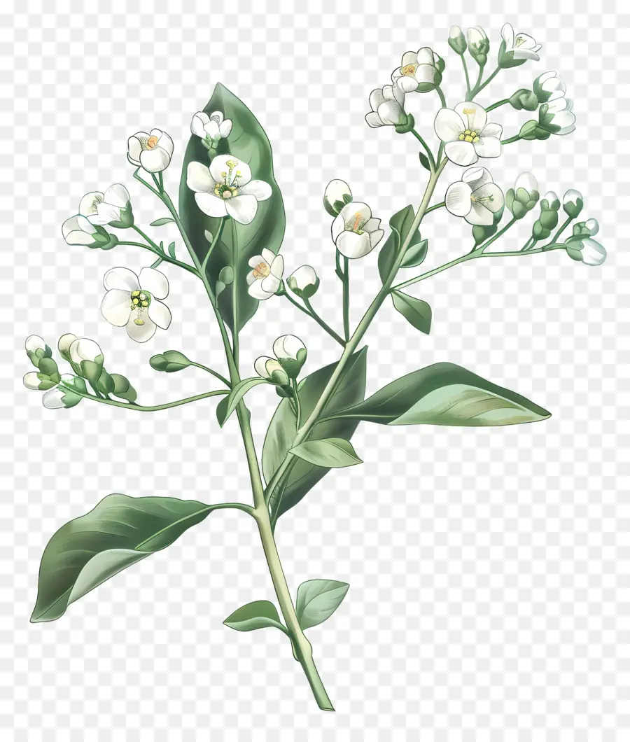 Corbeille D'argan，Fleurs Blanches PNG