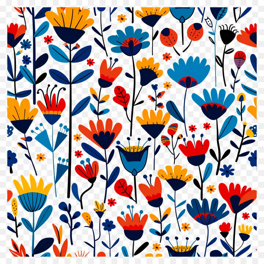 Motif De Fleurs De Printemps，Motif Floral PNG