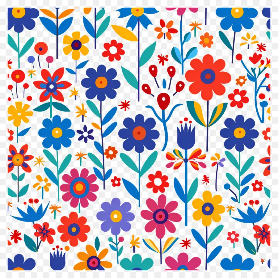 Motif De Fleurs De Printemps，Motif Floral PNG