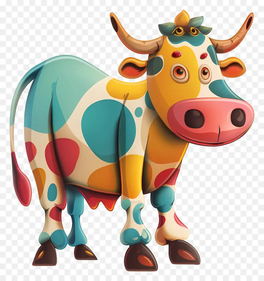 Vache，Vache De Dessin Animé PNG