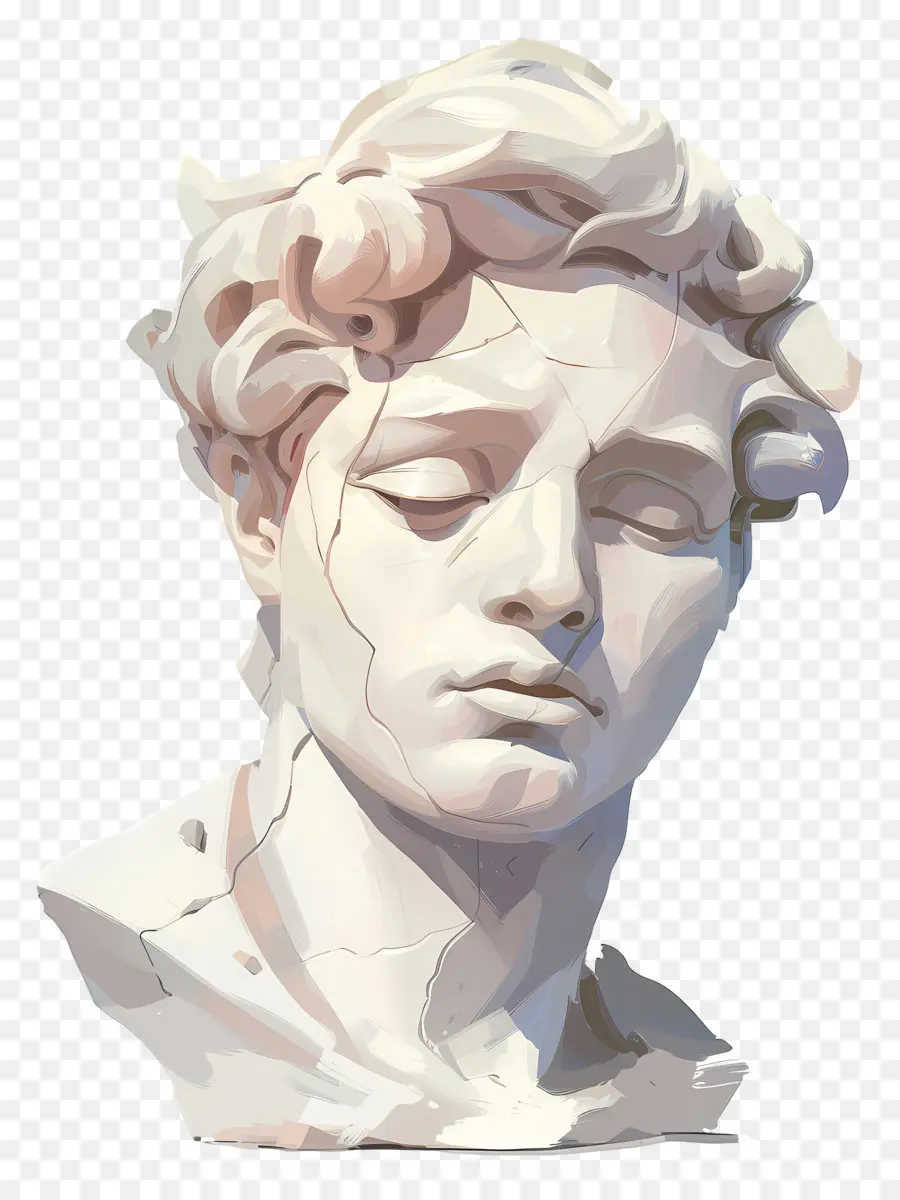 Tête En Plâtre，Statue PNG