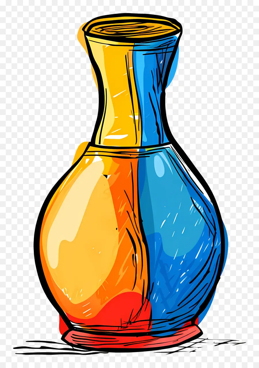 Vase En Céramique，Vase Coloré PNG