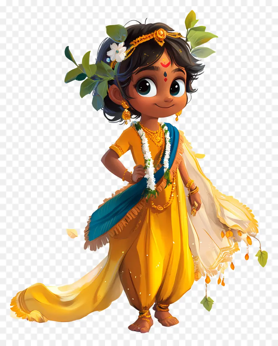 Janmashtami，Fille PNG