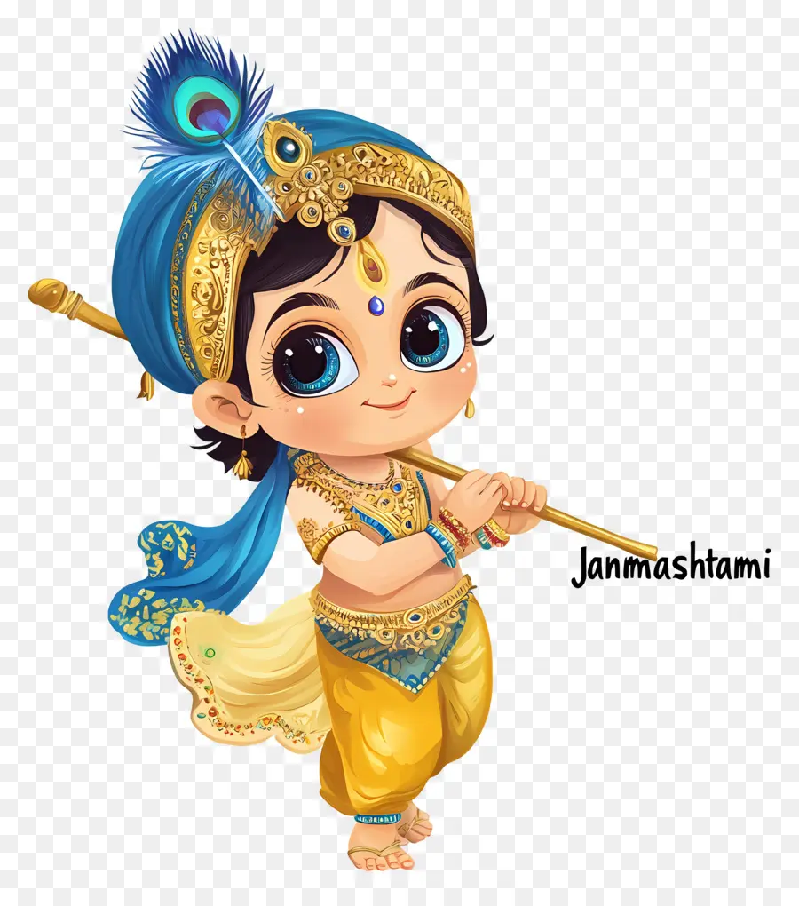 Janmashtami，Dessin Animé Krishna PNG