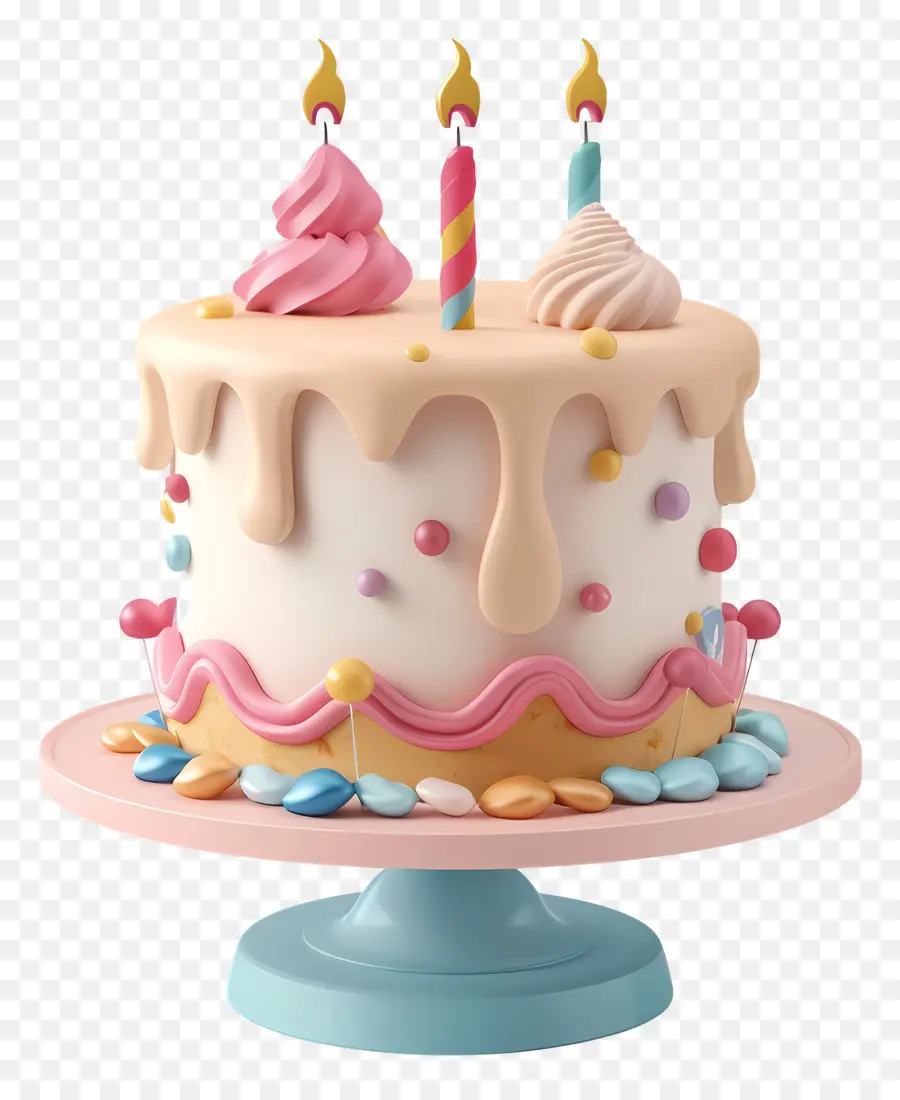 Gâteau D'anniversaire，Gâteau D'anniversaire Rose PNG