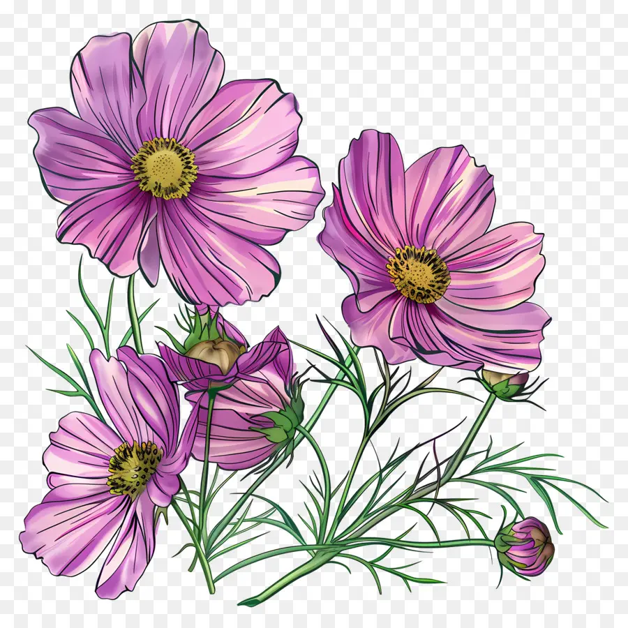 Fleurs De Cosmos，Fleurs Du Cosmos PNG