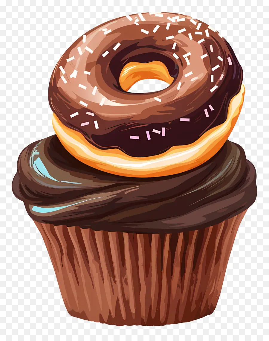 Cupcake Chocolat，Cupcake Et Beignet PNG