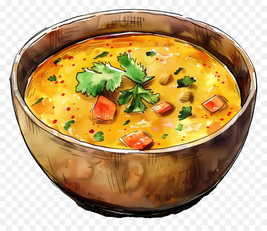 Soupe Au Curry，Bol De Soupe PNG