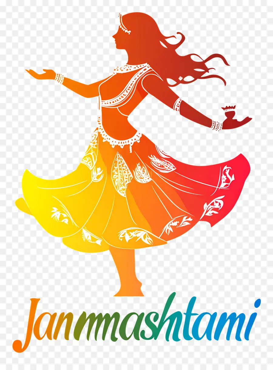 Janmashtami，Femme Dansante PNG