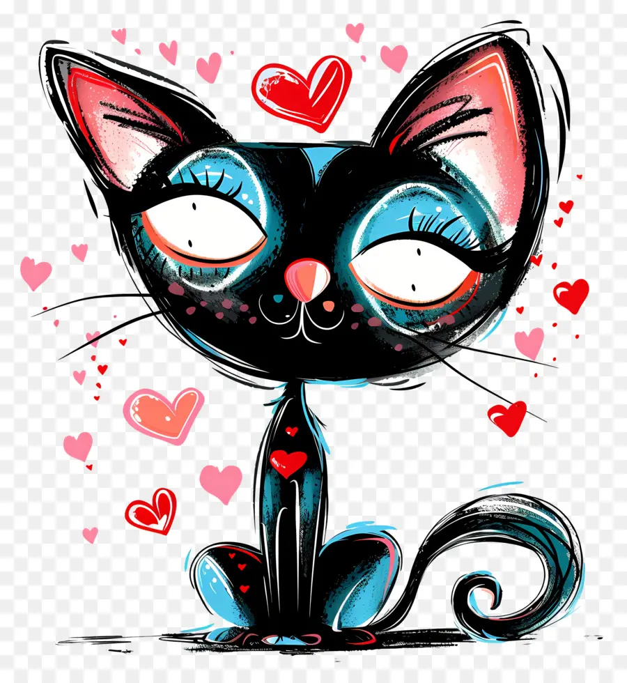 Chat De Dessin Animé，Chat Noir PNG