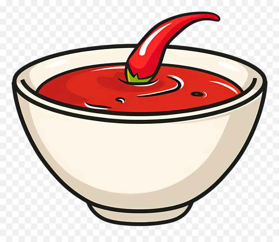 Sauce Chili，Bol De Salsa PNG