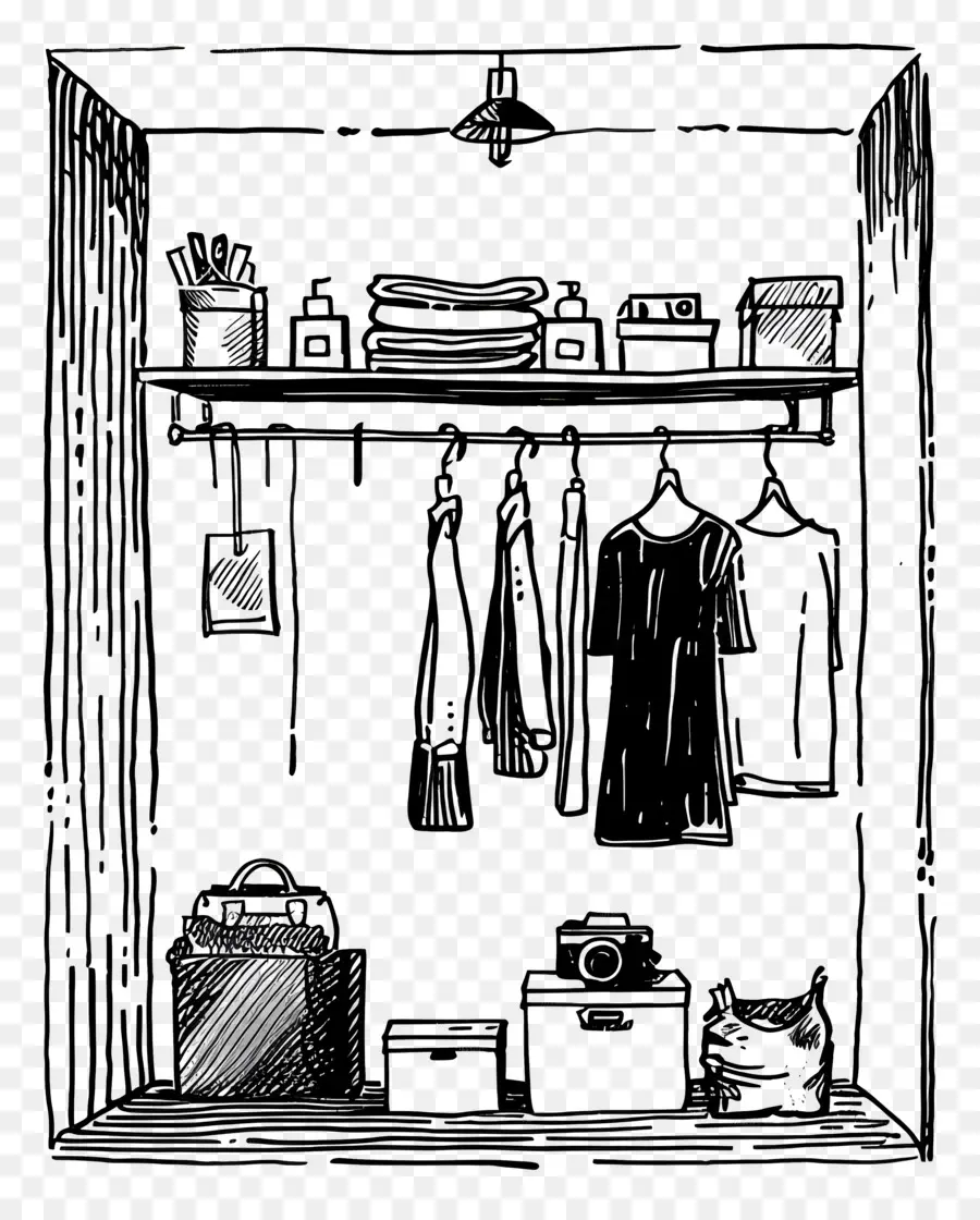 Intérieur Du Magasin De Vêtements，Armoire PNG