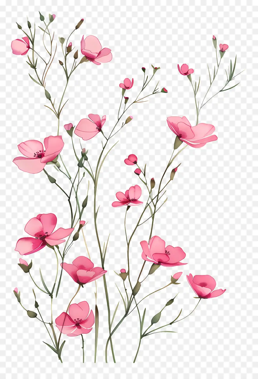 Fleurs Roses，Fleurs PNG