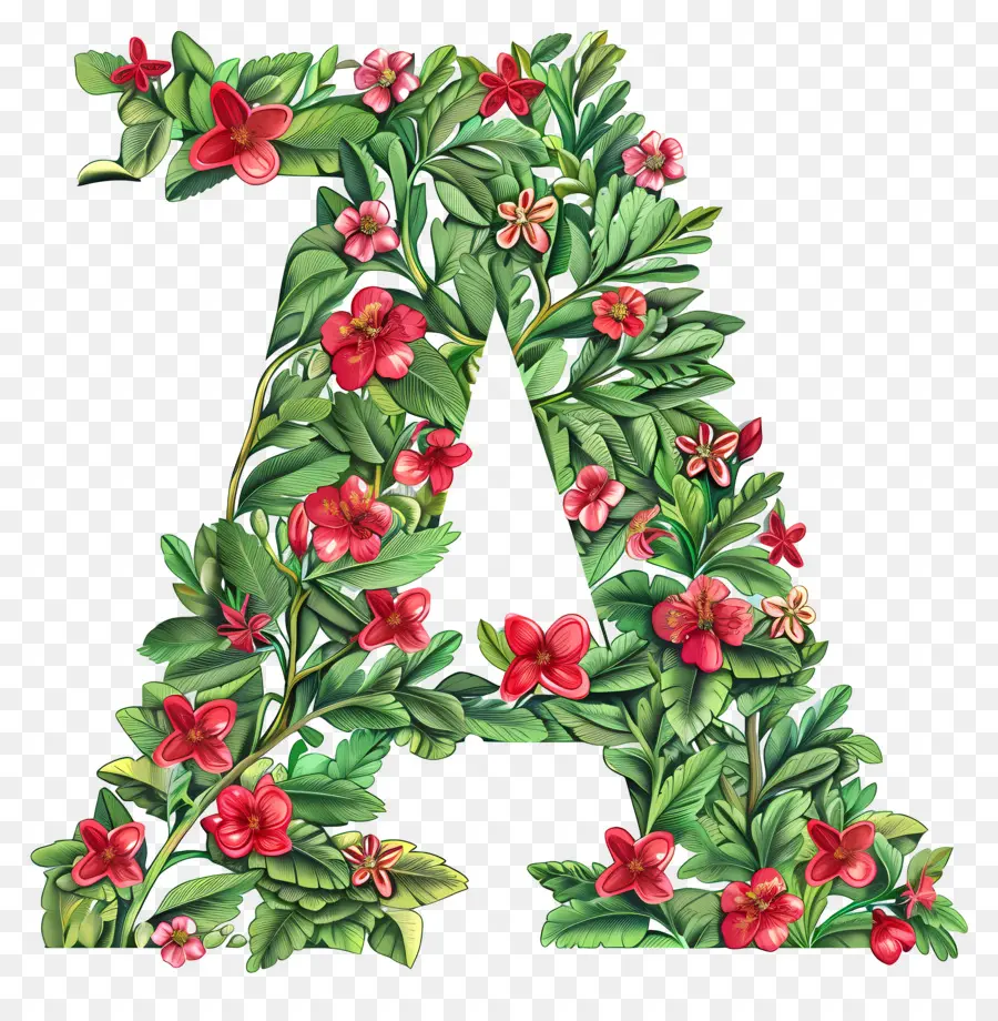 La Lettre A，Floral A PNG