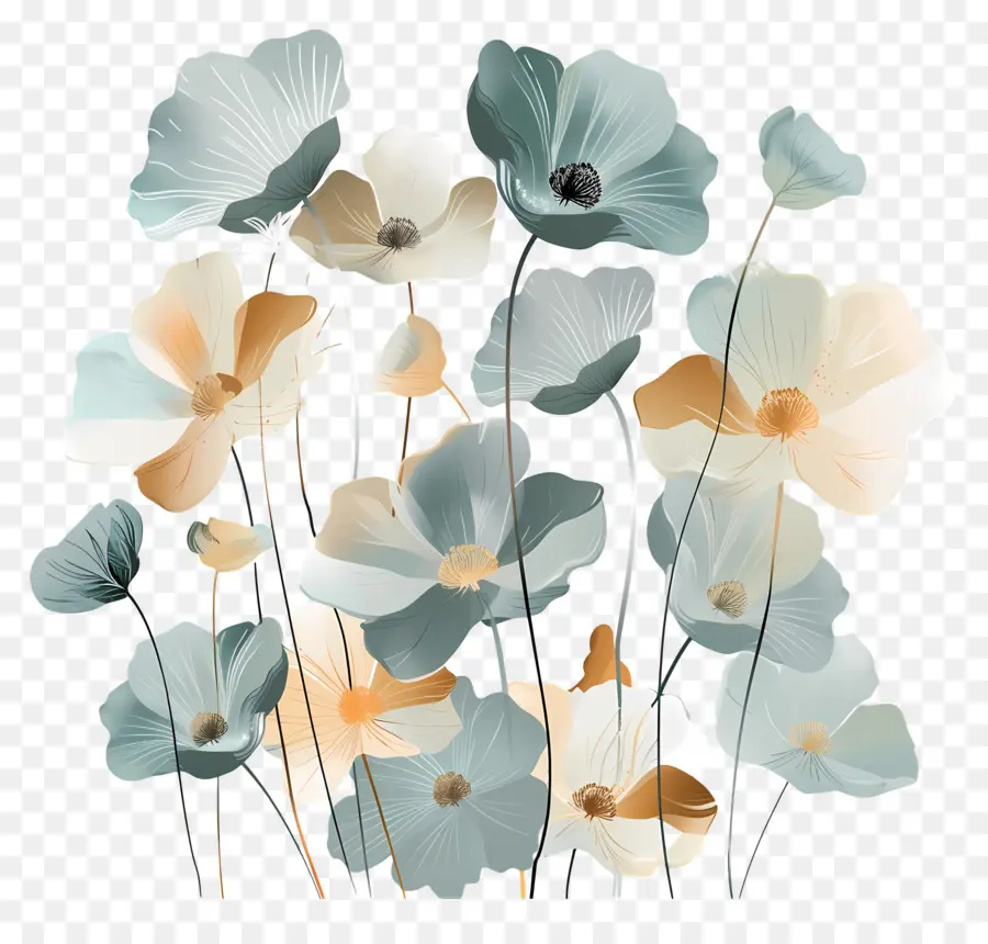 Fleurs D'or，Fleurs PNG