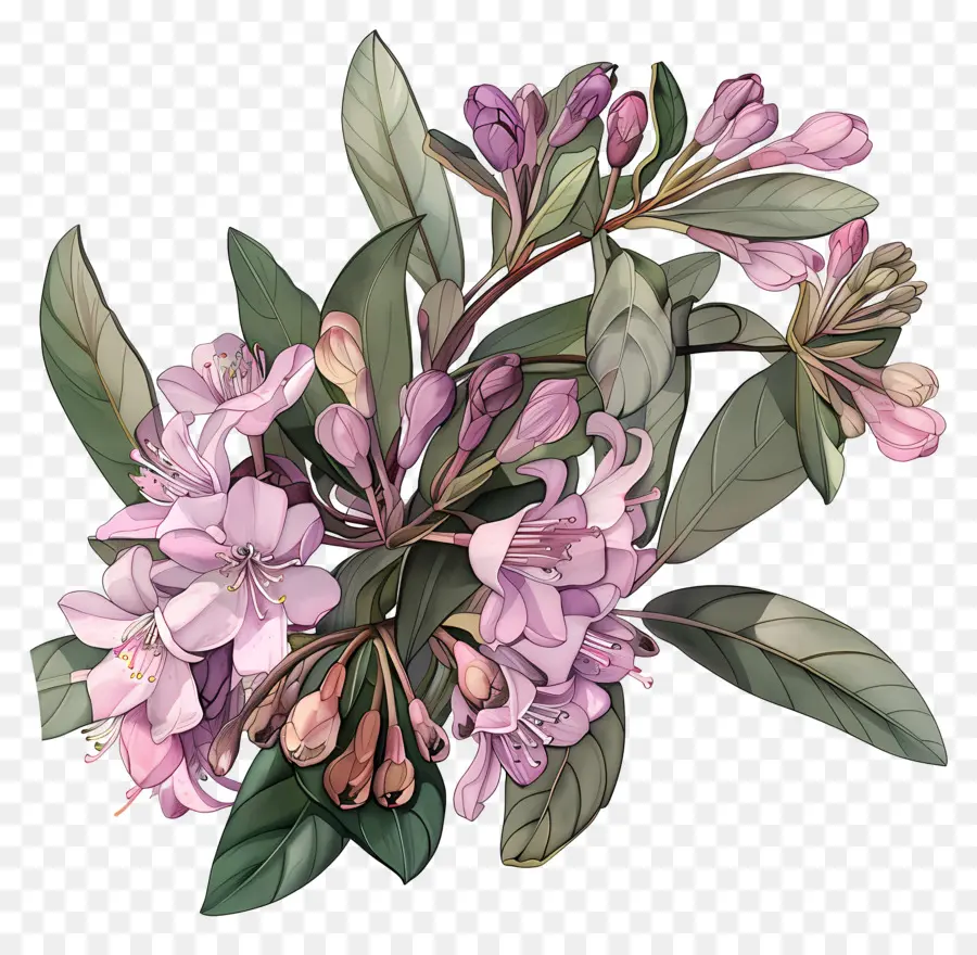 Daphné D'hiver，Fleurs Roses PNG