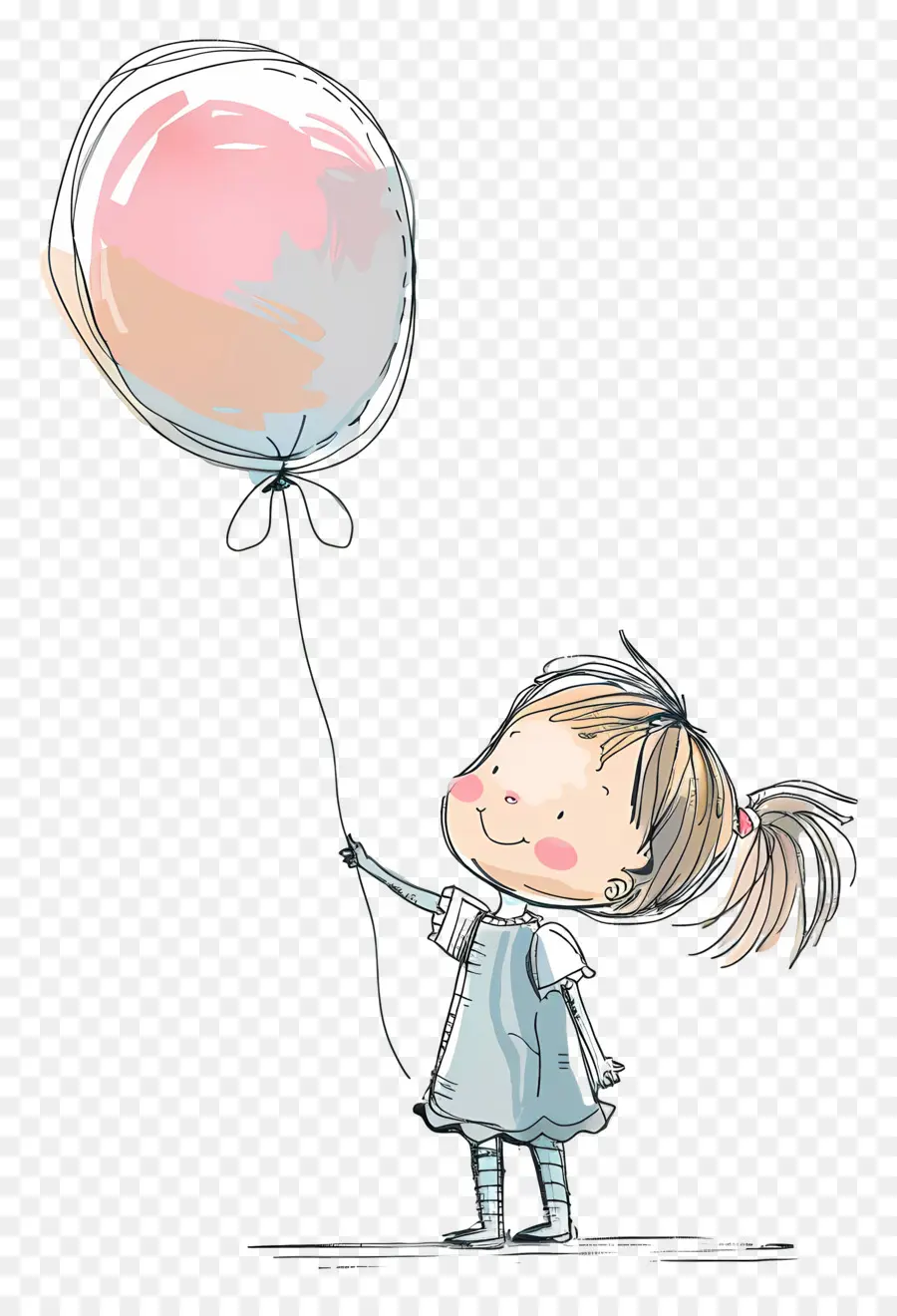 Petite Fille，Fille Avec Ballon PNG