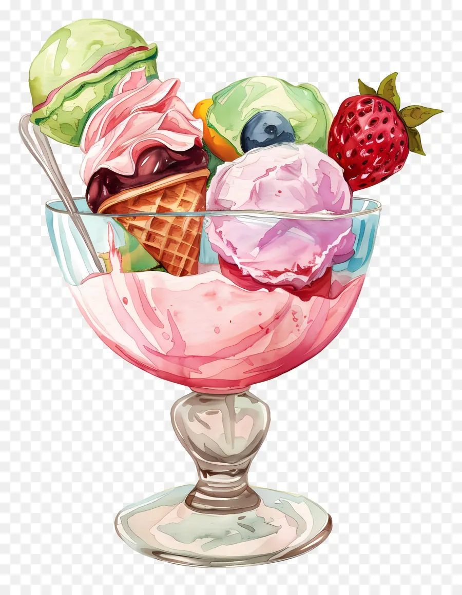 Glace，Fraise PNG