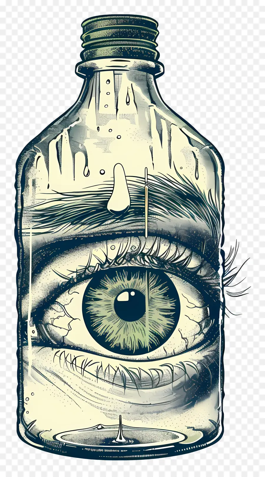 Yeux Dans Une Bouteille En Verre，Yeux En Bouteille PNG