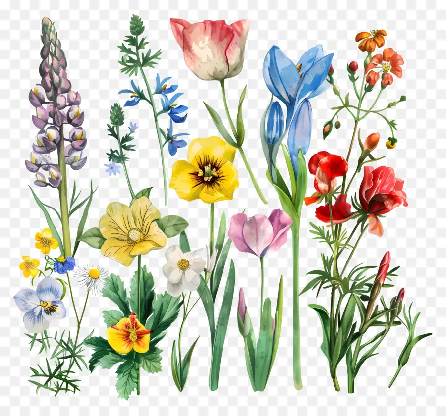 Fleurs De Printemps，Fleurs PNG