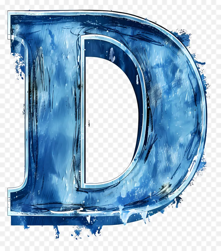 Lettre D，Bleu PNG