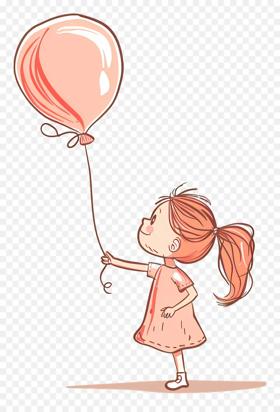 Petite Fille，Ballon Rouge PNG