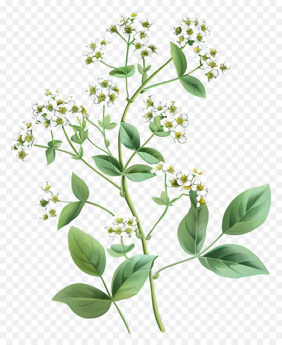 Alyssum Doux，Branche Verte PNG