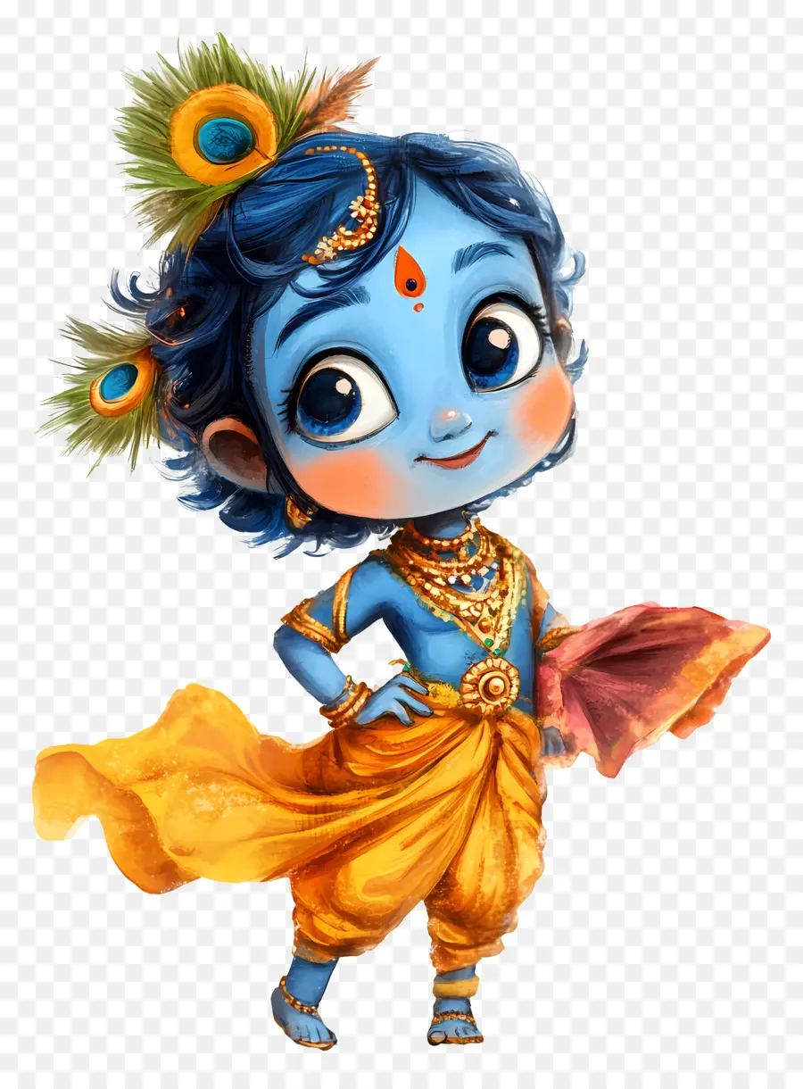 Janmashtami，Caractère Bleu PNG