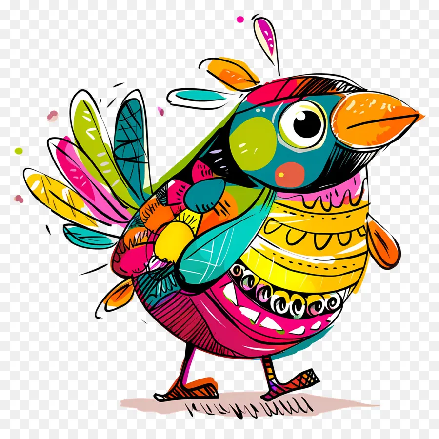 Dessin Animé Oiseaux，Oiseau Coloré PNG