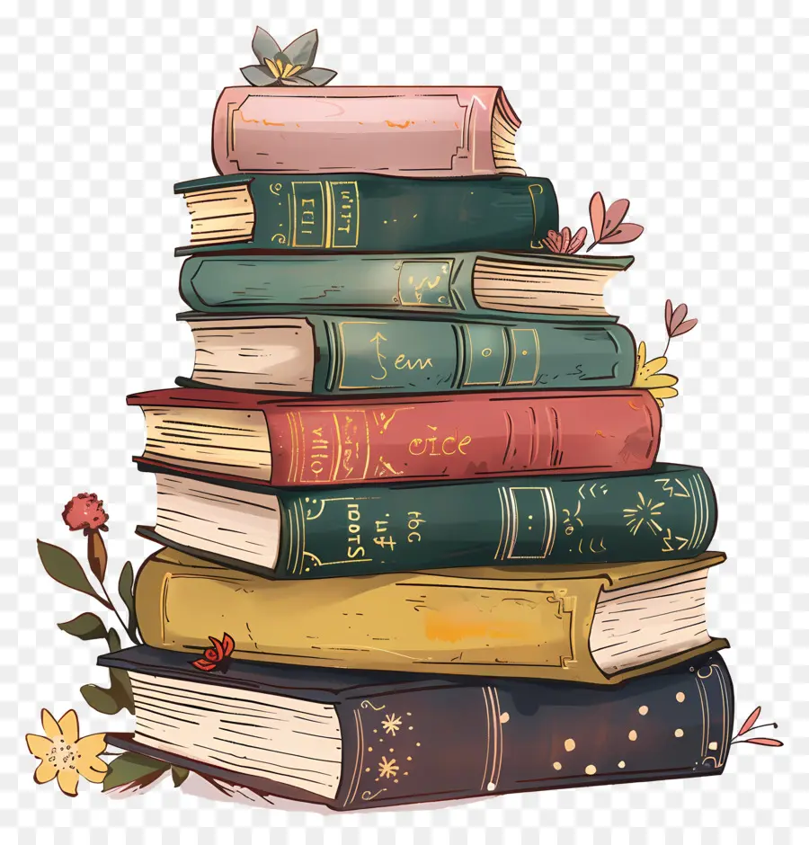 Pile De Livres，Livres Colorés PNG