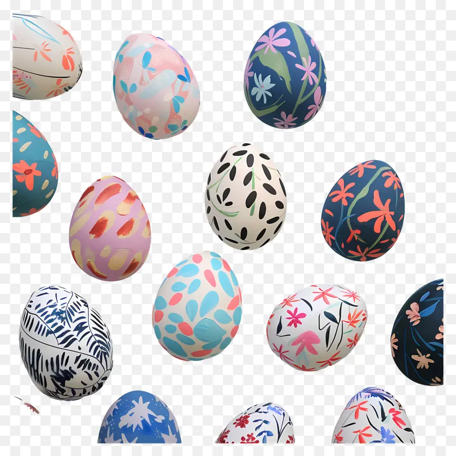 Oeufs De Pâques，Décorées PNG