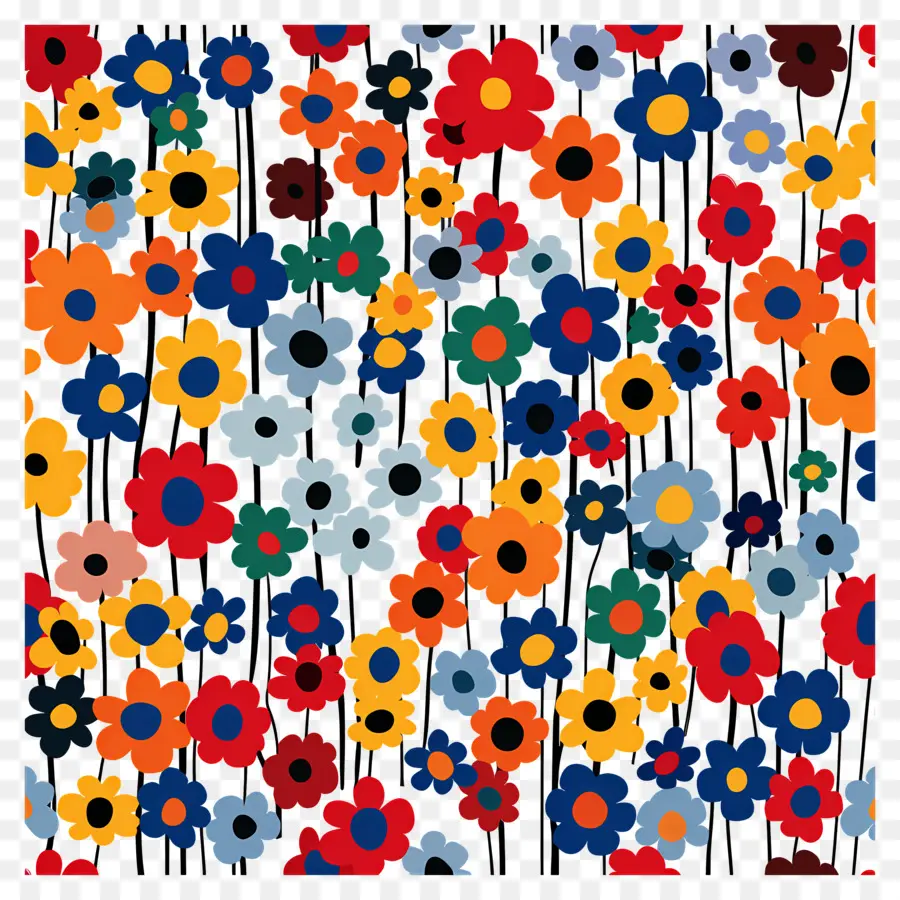 Motif De Fleurs De Printemps，Fleurs PNG