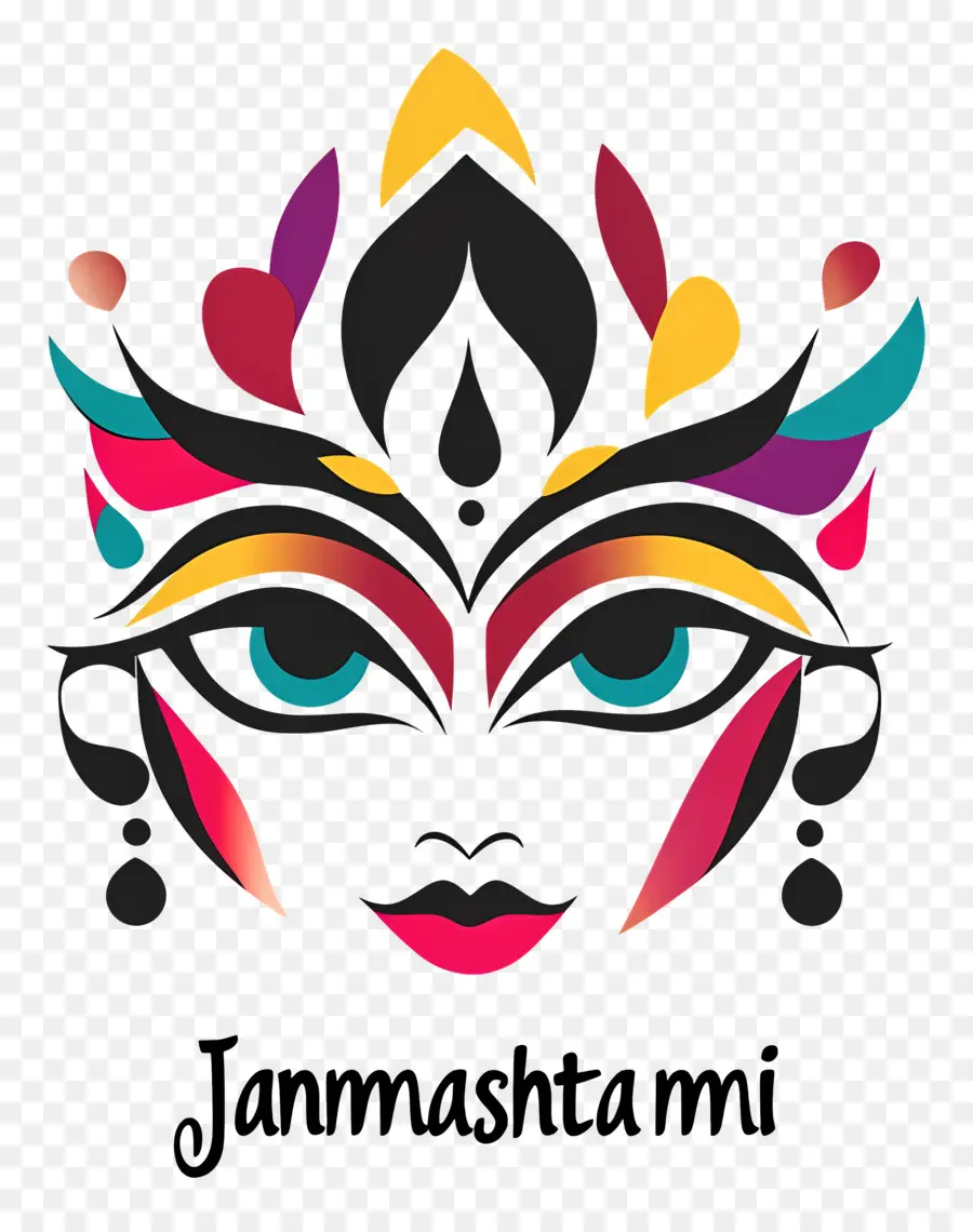 Janmashtami，Janmashtami Visage Art PNG