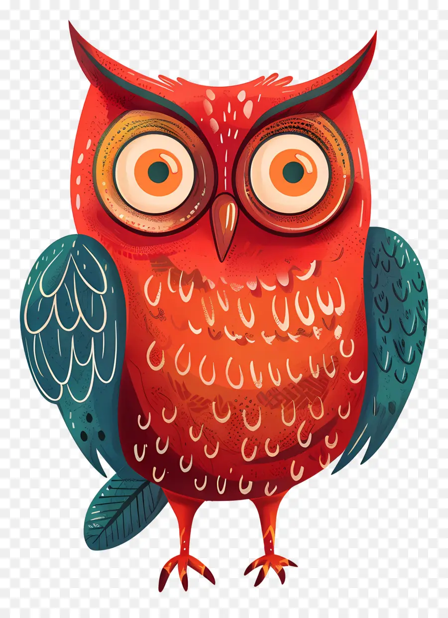 Cartoon Hibou，Coloré De Hibou PNG