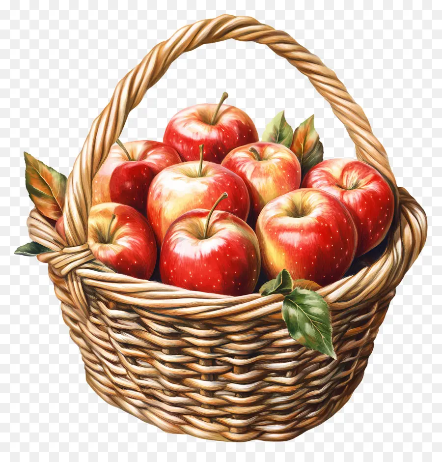 Apple Panier，Panier De Pommes PNG