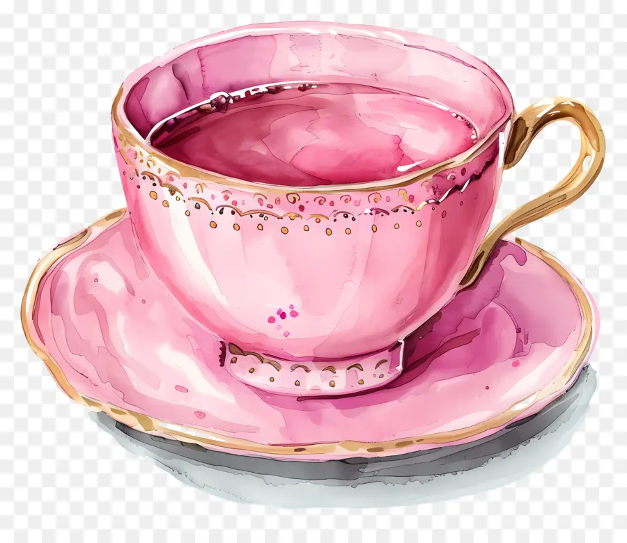 Tasse à Thé Rose，Thé PNG