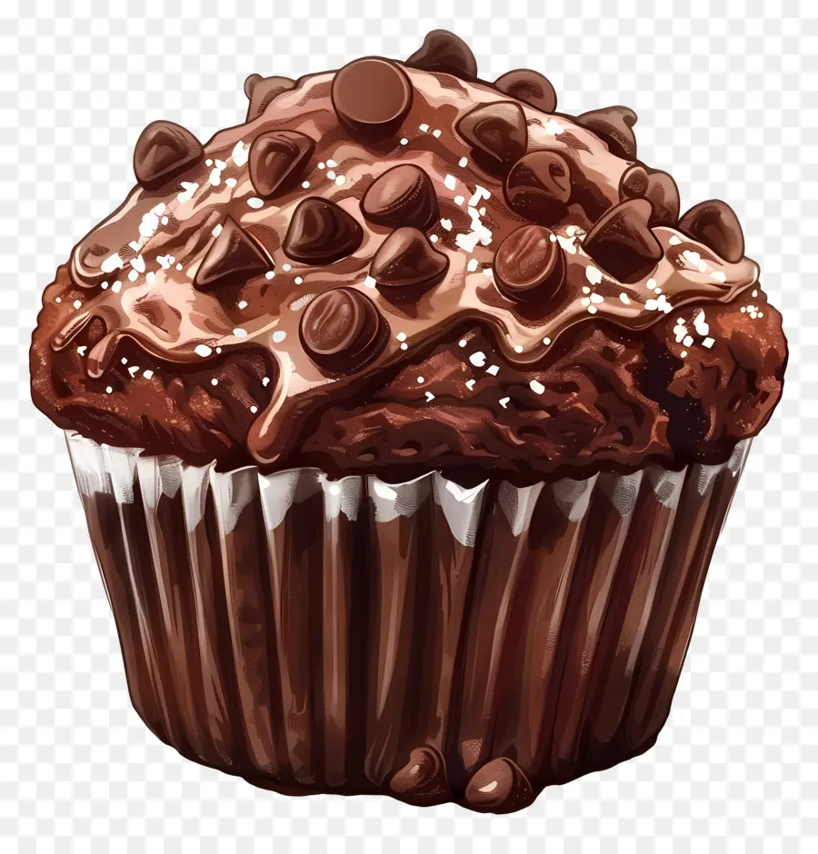 Muffin Double Chocolat，Muffin Au Chocolat PNG