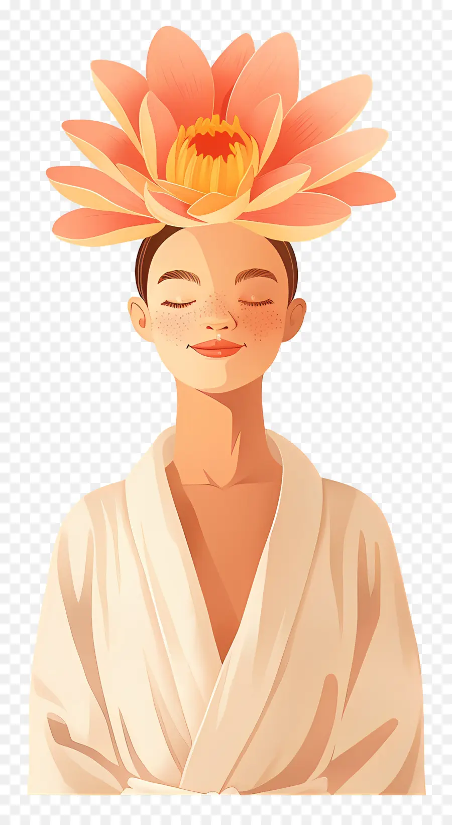 Mode Femme，Femme à Fleur PNG