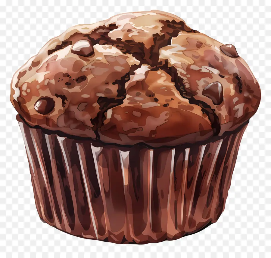 Muffin Double Chocolat，Muffin PNG