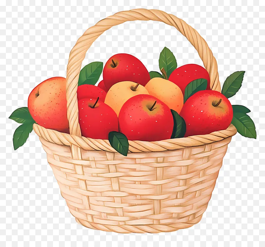 Apple Panier，Panier De Pommes PNG